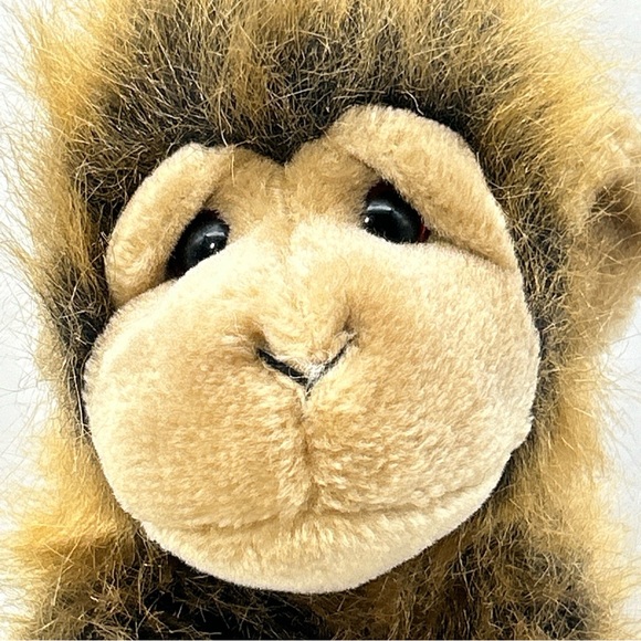 Monkey 10” Plush Realistic Brown Ape Chimp Ty 1998 Cha Cha Stuffed Animal Toy - Picture 2 of 10